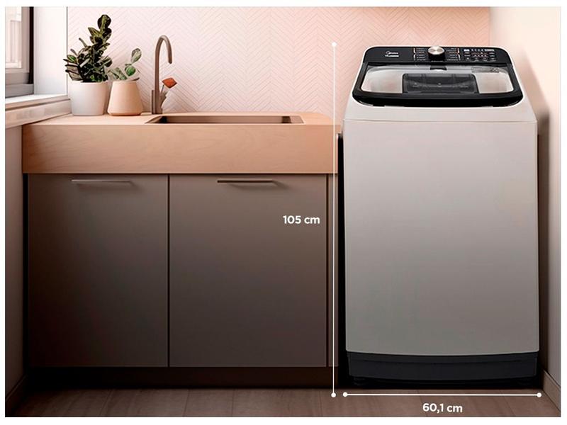 Lavadora de Roupas Midea 15kg Cesto Inox Branca Wave Agitator